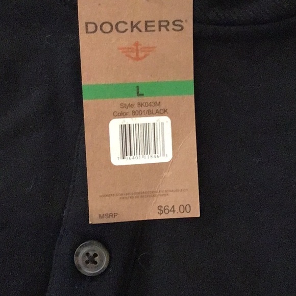 NWT Dockers Pullover Black Size Large Sweatshirt - Picture 3 of 3